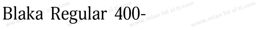 Blaka Regular 400字体转换
